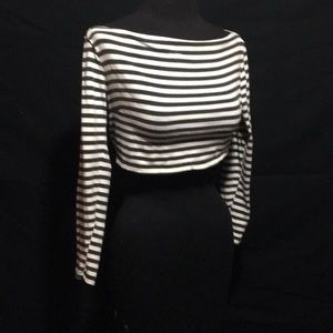 Cute striped half-top